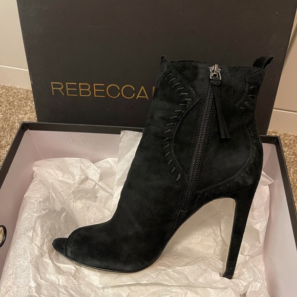 Rebecca Minkoff - Open toe ankle boots in suede! - Picture 4 of 6